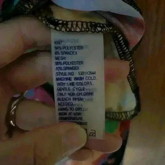 Nygard Asymmetrical Multicolor Tunic Mesh 3/4 sleeve Tunic S - Picture 6 of 8